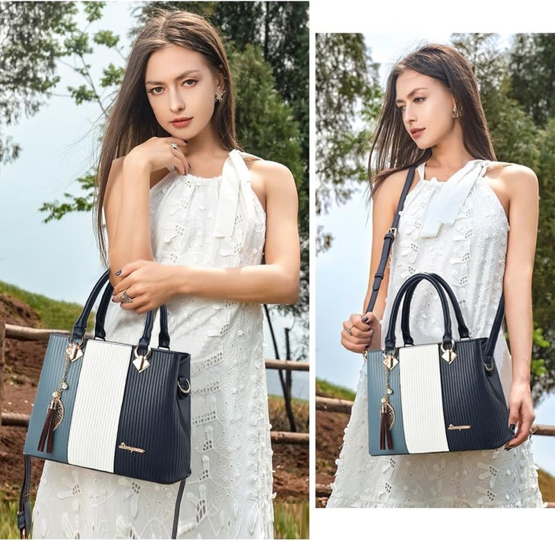 SiMYEER Purses and Handbags for Women Leather Tote Shoulder Bag Medium Satchel Purse Top Handle Bags for Ladies - Image 3